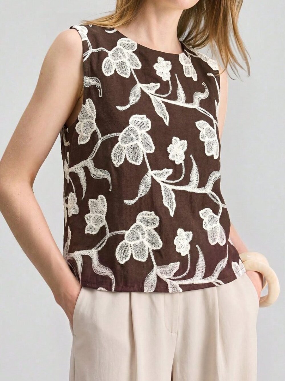 Brown Bohemian Women's Party Dress